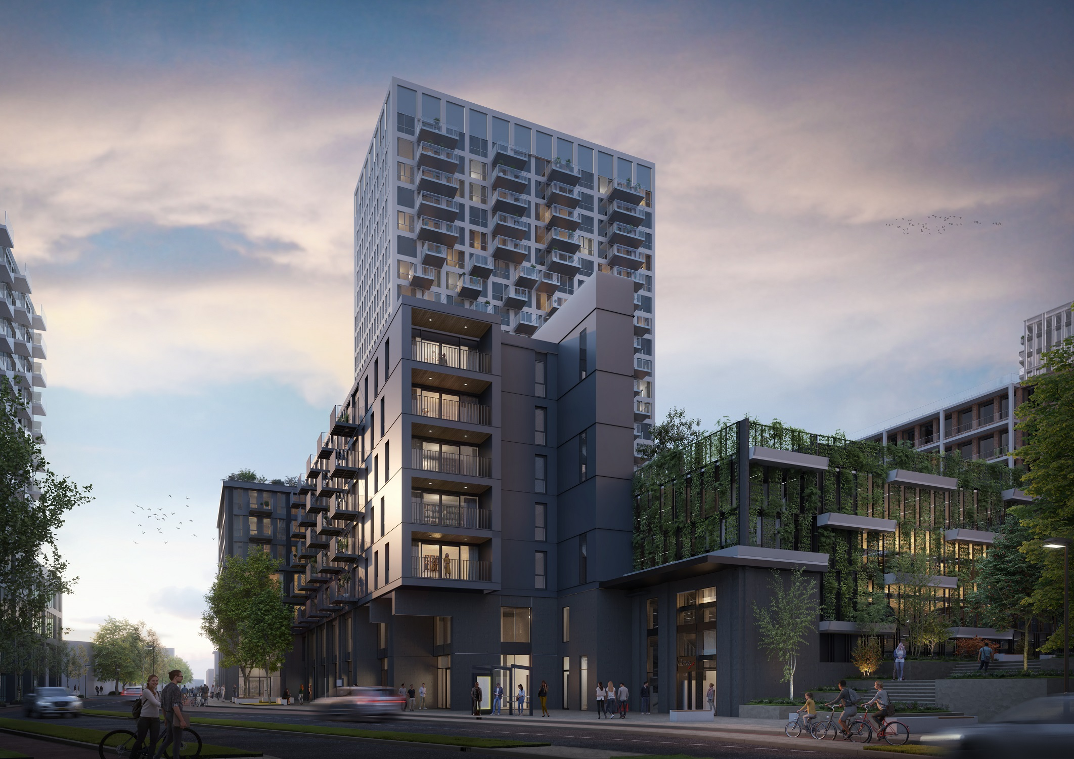 Artist impression van het project One Milky Way in Den Haag